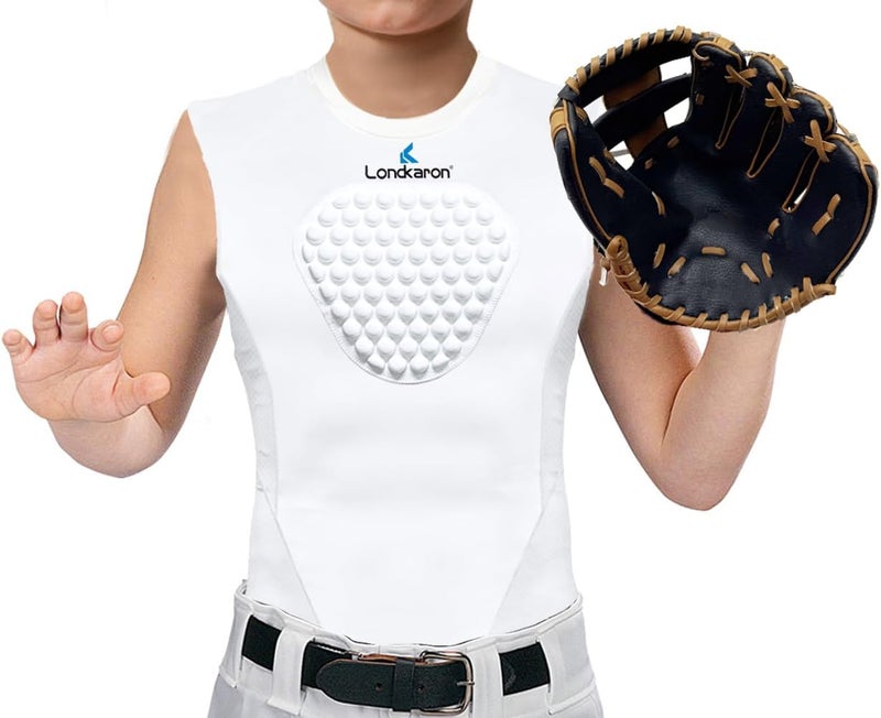 Londkaron Youth Elite Chest Protector Sports Shirts, Padding on Chest for Baseball, Football & Softball - Image 4